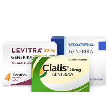 Potenzmittel Viagra, Cialis und Levitra Packungen