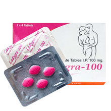 Ladygra 100mg Packung und Blister mit Pillen 